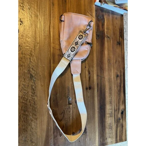 Opage Vegan Leather Crossbody Sling Bag Shoulder Purse Colorful Wide Strap - Picture 7 of 8